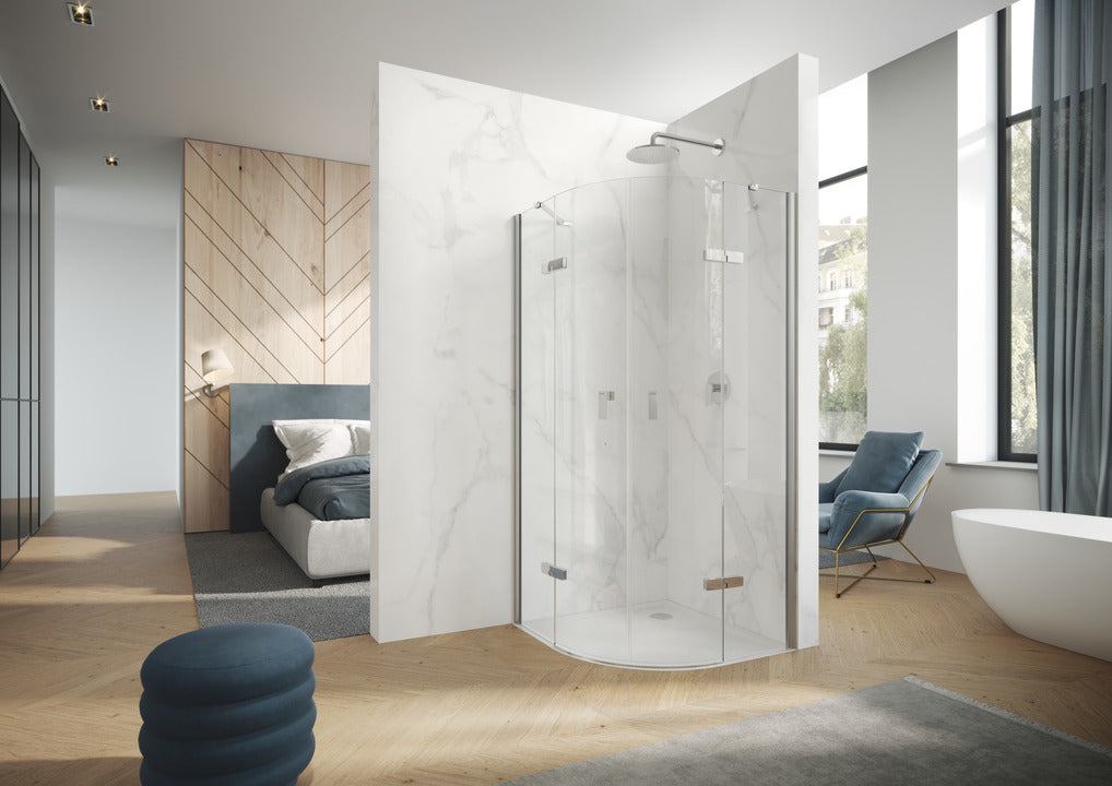 Aura pure Swing door with fixed segments, 2 panels (1/2) AP03