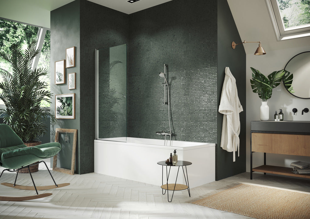Design pure Bath screen 1-panel 8P19