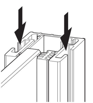 Select+ Kit, inside/outside profile for 10 mm, 8 mm and 6 mm glass