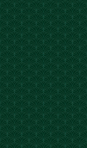 45G Art deco fan green