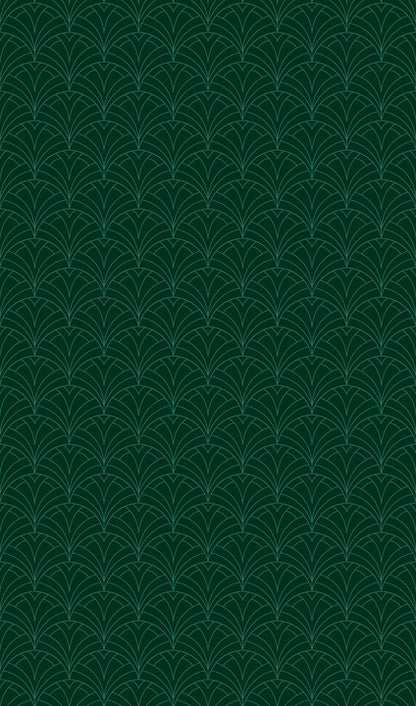 45G Art deco fan green