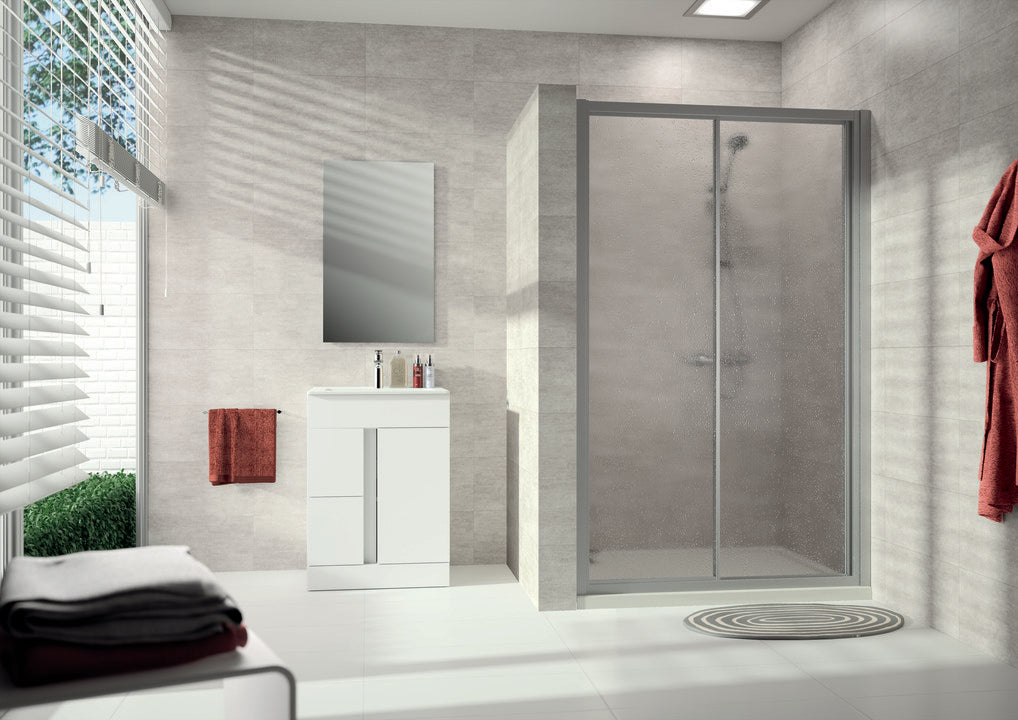 Alpha 2 fully framed Sliding door, 1-panel with fixed segment A223