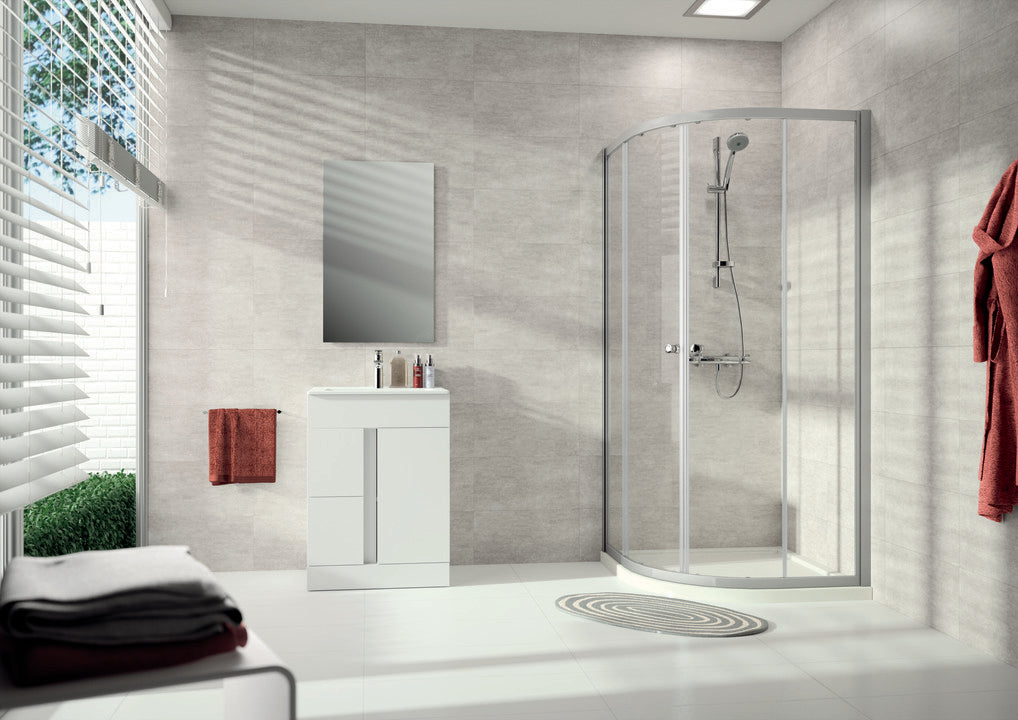 Alpha 2 partially framed Quadrant Sliding door A206