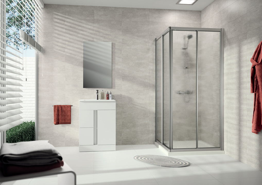 Alpha 2 fully framed Sliding door, 2-section corner entry (1/2) A221