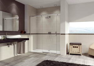 Aura elegance Sliding door with fixed segment and additional section in recess 4018