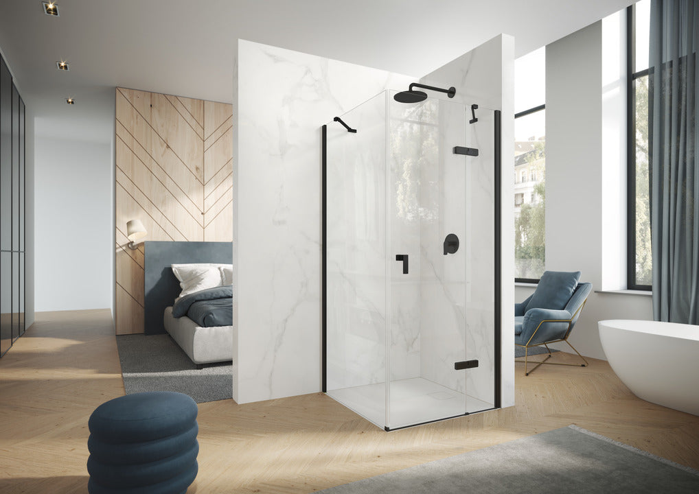 Design pure Swing door with fixed segments with fitting 8P90
