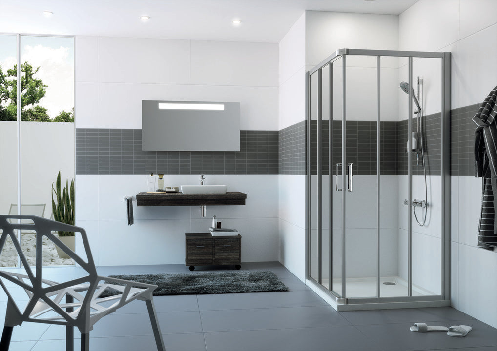 Classics 2 Sliding door, 3-section corner entry C211