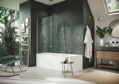 Design pure Bath screen Folding swing door 3-panel 8P65