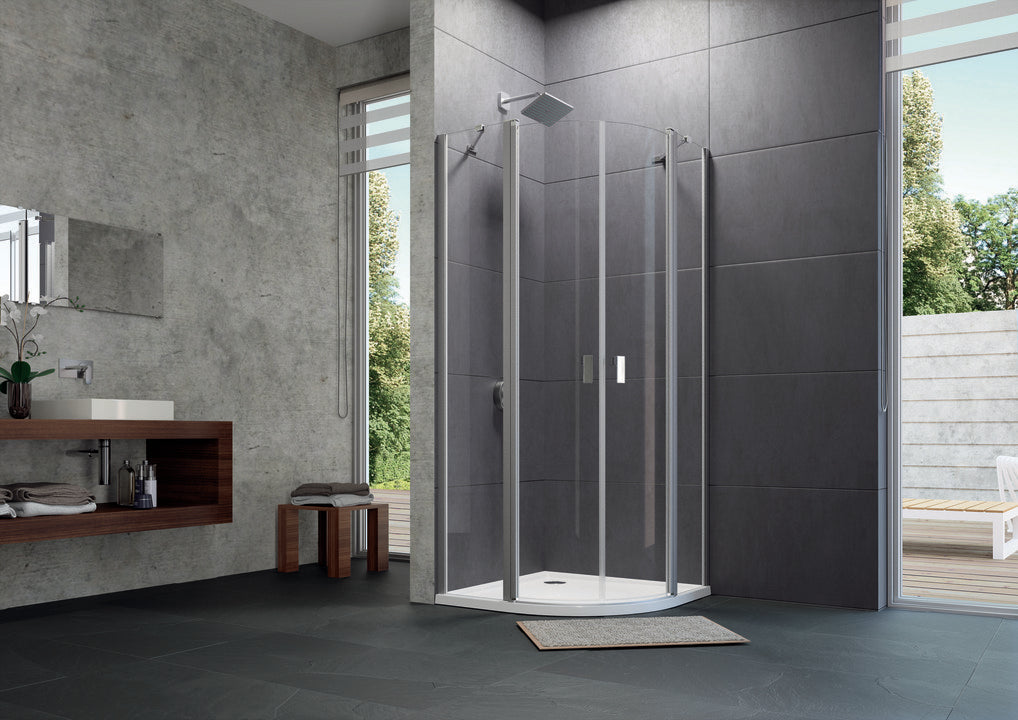 Design pure Quadrant Swing door with fixed segments, 2 panels (1/2) 8P17