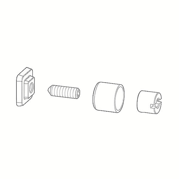 EasyStyle no-drilling screw set. For installing a Select+ 10 mm Walk-In free-standing side panel without drilling with the EasyStyle Select+ profile