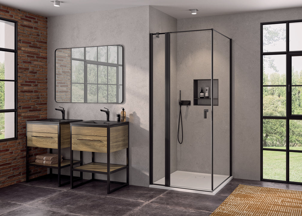 Qube Swing door with fixed segment CB03