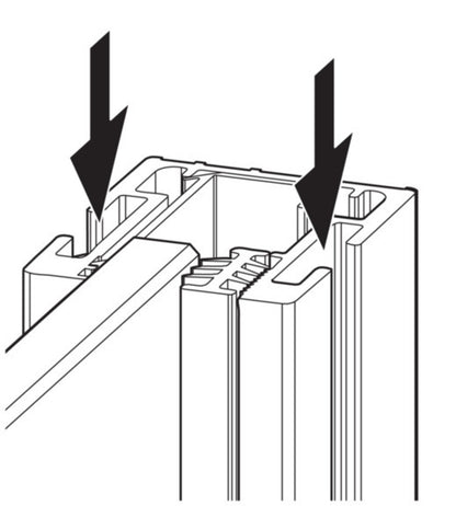 Select+ Kit, inside/outside profile for 10 mm, 8 mm and 6 mm glass
