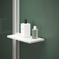 Vita pure partially framed Sliding door, 1-panel with fixed segment for recess and side panel VA00