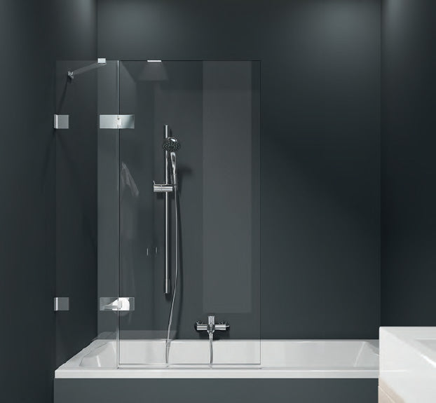 Solva frameless Bath screen 1-panel with fixed segment S121