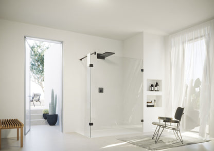 Solva frameless Walk-In side panel with movable segment S136
