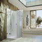 SolvaPro frameless Swing door with fixed segment and side panel 7R09