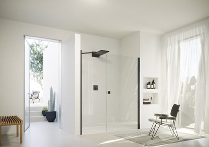 Solva partially framed Swing door with additional section in recess S229