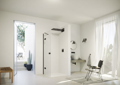 SolvaPro partially framed Swing door with fixed segment for corner entry (1/2) 7T13