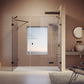 SolvaPro frameless Swing door with fixed segment, with additional section and side panel 7R16