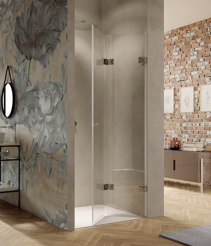 Solva frameless Folding swing door in recess S143