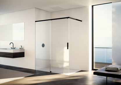 Vita pure frameless Walk-In Sliding door, 1-panel with fixed segment VA01