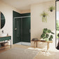 Vita pure partially framed Sliding door, 1-panel with fixed segment for recess and side panel VA00