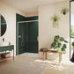 Vita pure partially framed Sliding door, 1-panel with fixed segment for recess and side panel VA00