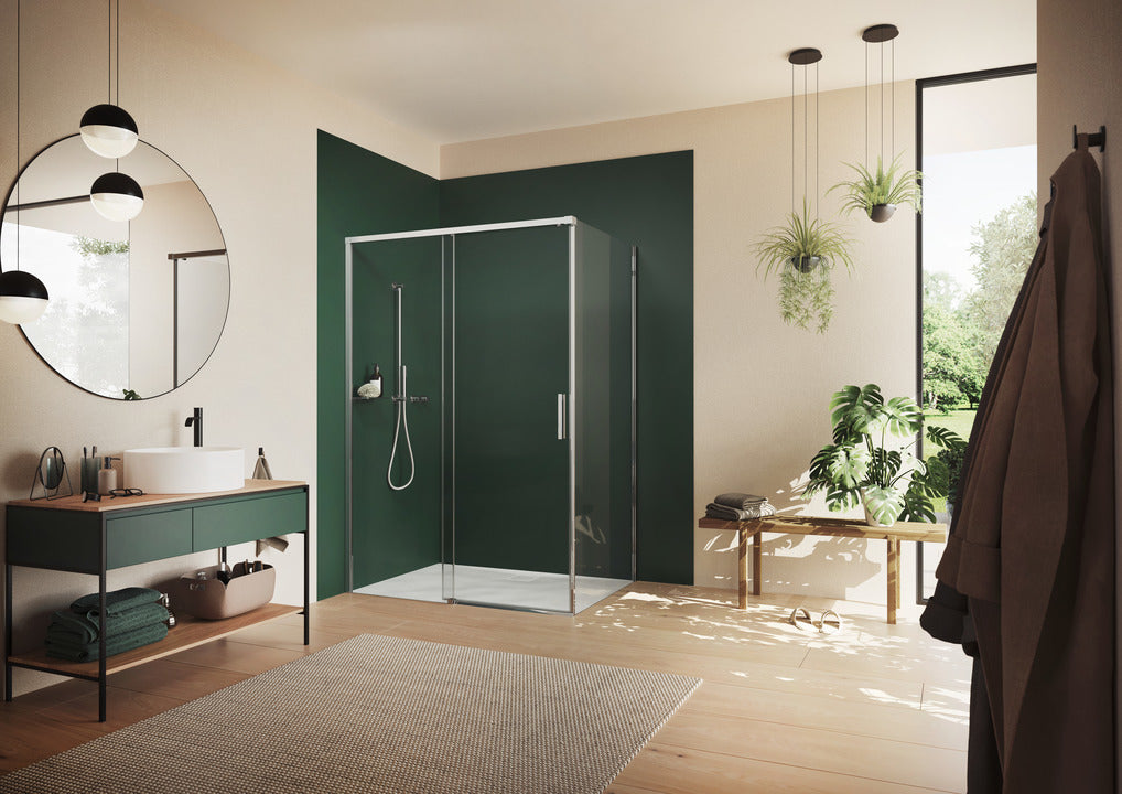 Vita pure partially framed Side panel for sliding door VA02