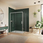 Vita pure partially framed Sliding door, 1-panel with fixed segment for recess and side panel VA00